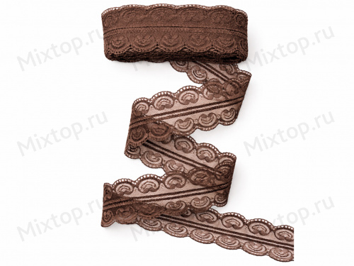 Кружево-капрон 5см (цв. коричневый)